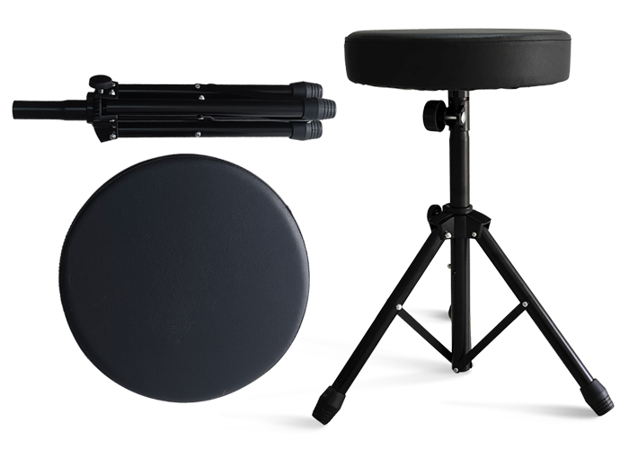 Portable Height Adjustable Drum Stool With Anti Slip Rubber Feet