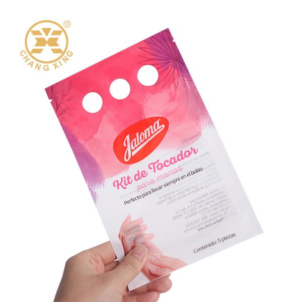 Стойте вверх полиэтиленовый пакет молнии с зубочисткой логотипа комплектует отверстие пальца 3