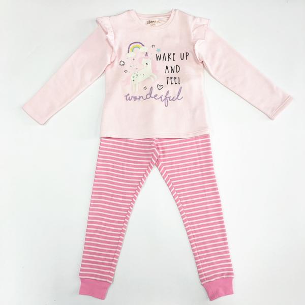 Customized Winter Home Wear Clothes Set Printed Kids Pajamas for Girls