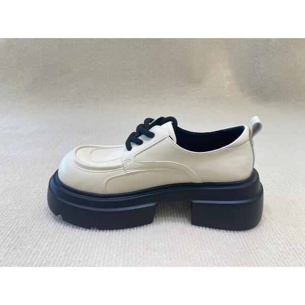 Thick Bottom Women Mule Shoes White Leather Mules Womens