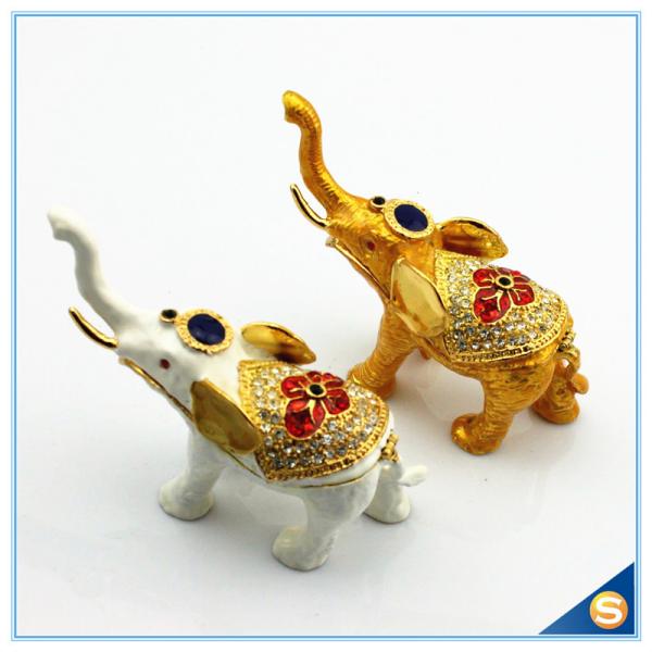 Enamel Craft Creative Antique Elephant Trinket Box Home Decoration Jewelry Box SCJ722