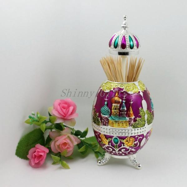 Shinny Gifts Advanced Metal Toothpick Holder Carved Toothpick Box Home Ktv Supplies Gifts