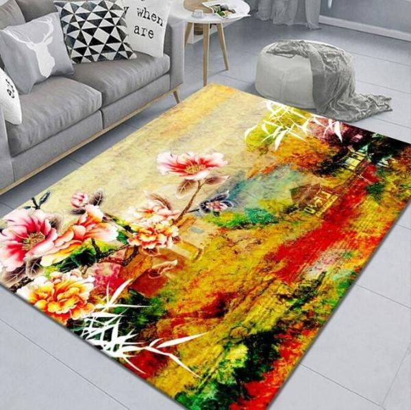 Full Living Room Tatami Mat Painted Printed Sofa Bed Blanket Machine Washable