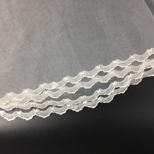 Embroidery  lace with bead   Ivory/White Bridal Veil with Rhinstone Wedding Accessories