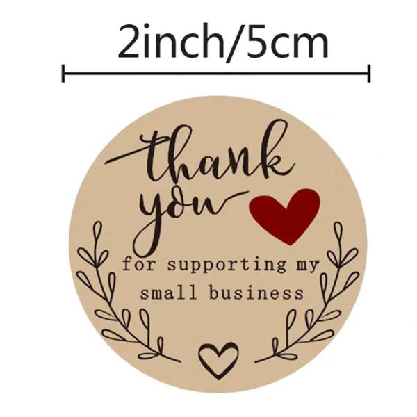 Custom Printing Gestures Floral Thank You Sticker Labels Rolls For ordering