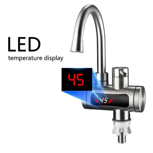 304 Stainless Steel Instant Heating Bathroom Hot And Cold Water Faucet