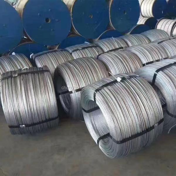 Resistencia a la tracción 1370-2160MPA Galvanizado 6x19 FC alambre de acero de resorte tirado en frío para decoración de patio