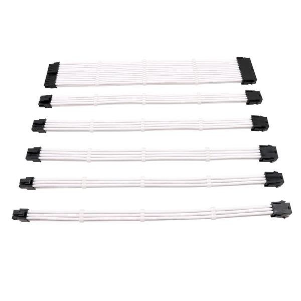 Various color PSU Cable Kit 18AWG PET Sleeved Braided Extension cable kit for PC Computer Extension cord