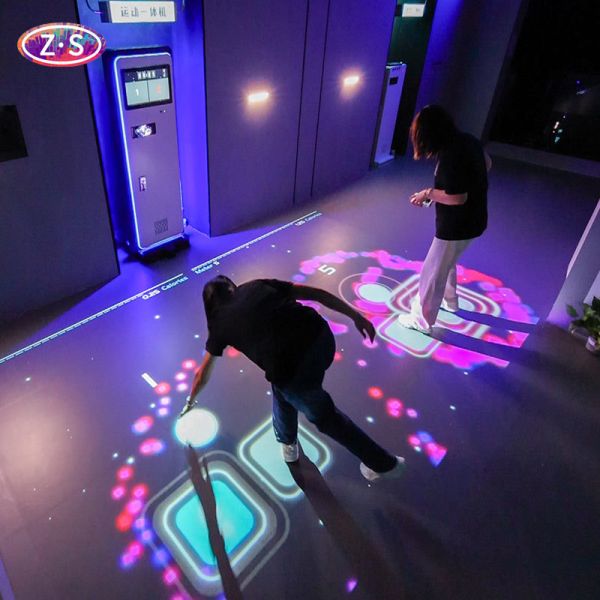 Interactive Game Sports Simulation Coin Operated Active Play Floor Projector