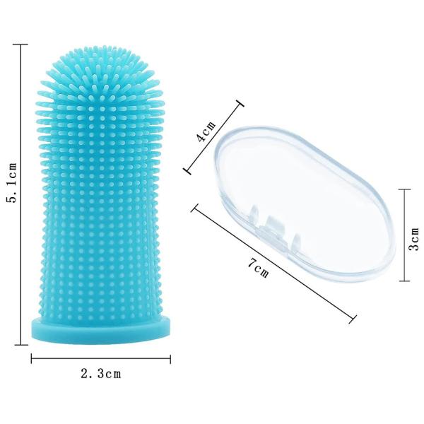 Biodegradable Fiber Pet Cleaning Tools Deep Cleaning Deodorizing Silicone Finger Brush