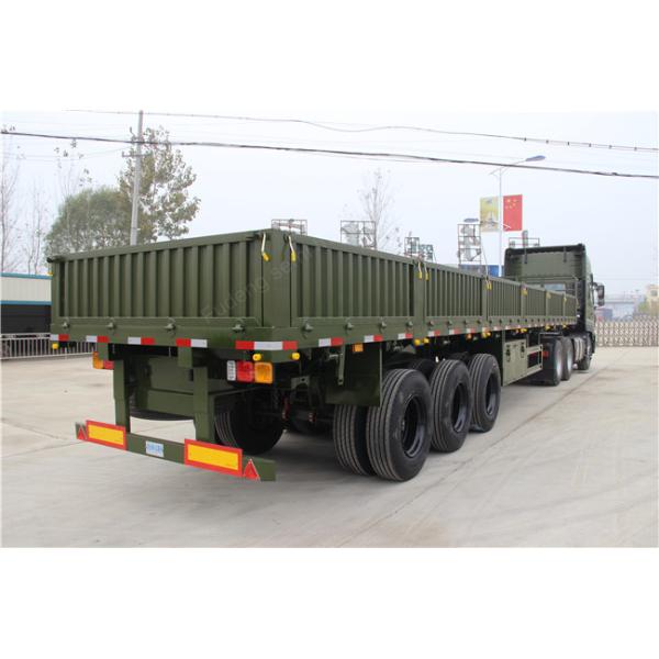 30-80 Tons Payload Semi Flatbed Trailers / 40ft Semi Trailer With Steel Side Wall