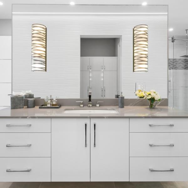 Lacquer Painting Ceramic Basin Bathroom Vanity With Mirror Wall Mounted White Plain High Gloss