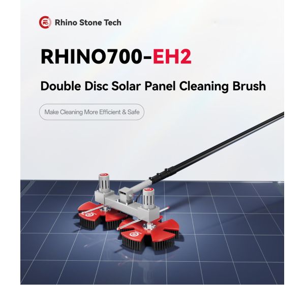 Solar Panel Cleaning Brush Designed for Operational Safety and Maximum Cleaning Efficiency with Balanced Dual Motor System