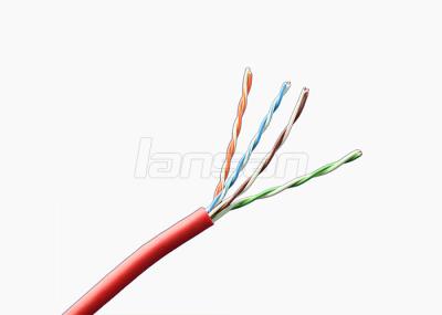 Cabo azul de 24AWG Cat5e UTP, cabo interno contínuo 305 M dos ethernet LSZH Cat5e/rolo
