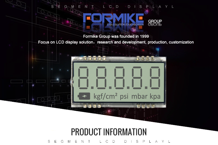 Custom TN LCD Display Positive Reflective 7 Segment Panel 5.0V