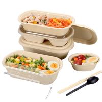 Cajas de bambú biodegradables del envase de comida de la pulpa del envase de comida del bagazo de la caña de azúcar