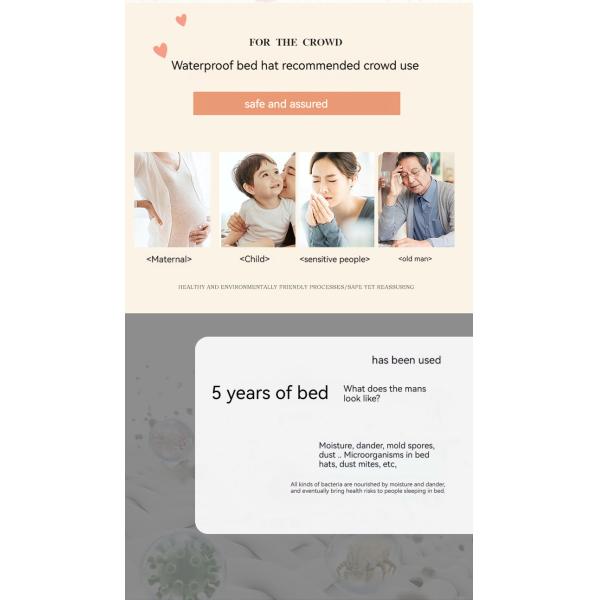 Couverture de matelas imperméable à l'eau pliée pour la maison Hôtel entièrement entouré protection du lit