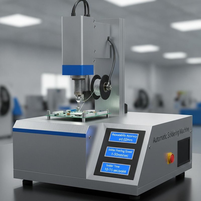 Repeatability Accuracy ±002mm Automatic Soldering Machine Featuring Solder Feeding Speed 1 to 50mm per second and Solder Time 10 to 15 seconds per point Ideal for PCB Production