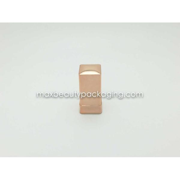 N2059 square straight nail polish cap nail polish packaging plastic cap UV metallic gold color coating finish