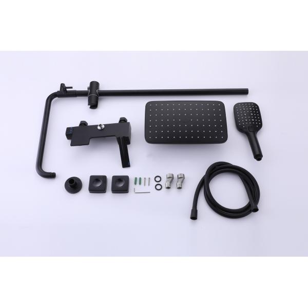 Sanitary Ware Bathroom Wall Mounted Shower Set with Hot and Cold Water Mixer in Black