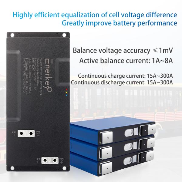 Enerkey BMS Protection Electric Vehicles Smart Bms 16S 17S 18S 19S 20S 21S 22S 23S 24S 100A 200A 300A with 8A Active Balance