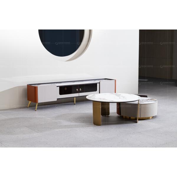 Белая консоль 85 средств массовой информации дверей верхней части 2 камня стойки ТВ дюйма