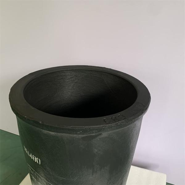 Creuset en graphite d'argile de haute pureté, creuset rond de fusion d'aluminium