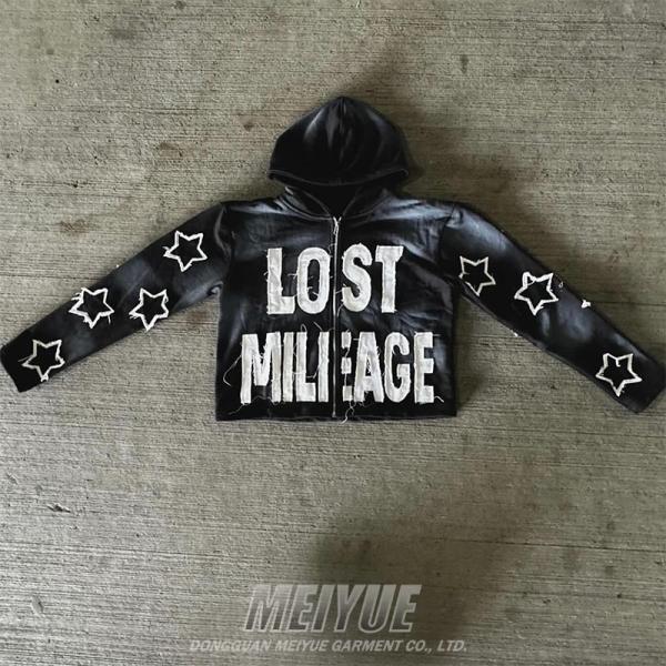 Camiseta con bordado de cuero cortada con el sombrero crudo 420 gramos 480 gramos