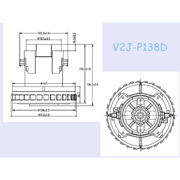 Small 1000W 1200W V2J Wet Dry Brush Vacuum Cleaner Motors