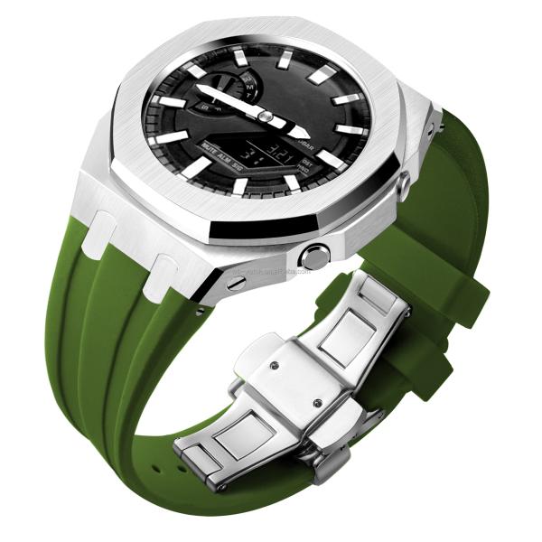 Часовой корпус Casio Ga2100 G из металлической резиновой ручки 316L из нержавеющей стали