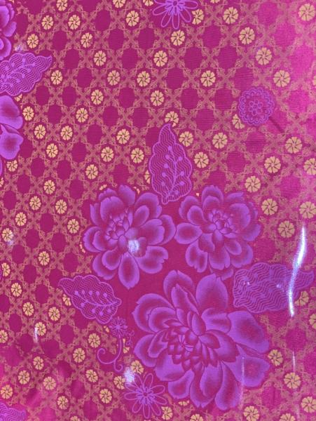 Tela floral vermelha do jacquard da base 100g/M2 da prova de Dustmite para estofar