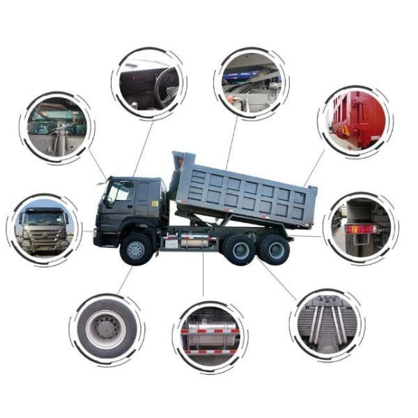 371HP 6x4 Used Howo Dump Truck , Sino Howo 10 Wheeler Dump Truck