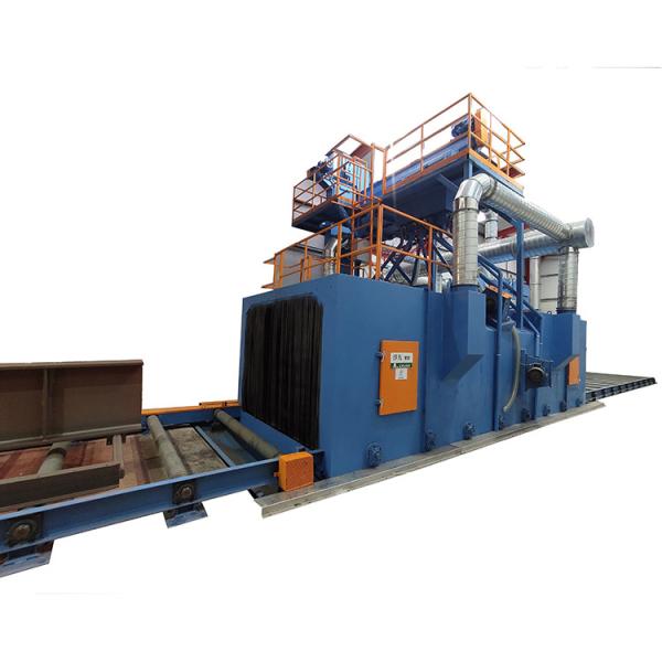 Steel Profile Continuous Feed Track Conveyor Shot Blasting Machine 4.5m/Min