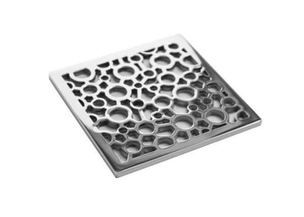 High Ductility Low Profile Shower Drain , Square Floor Drain Grate Strength ≥530 N/Mm