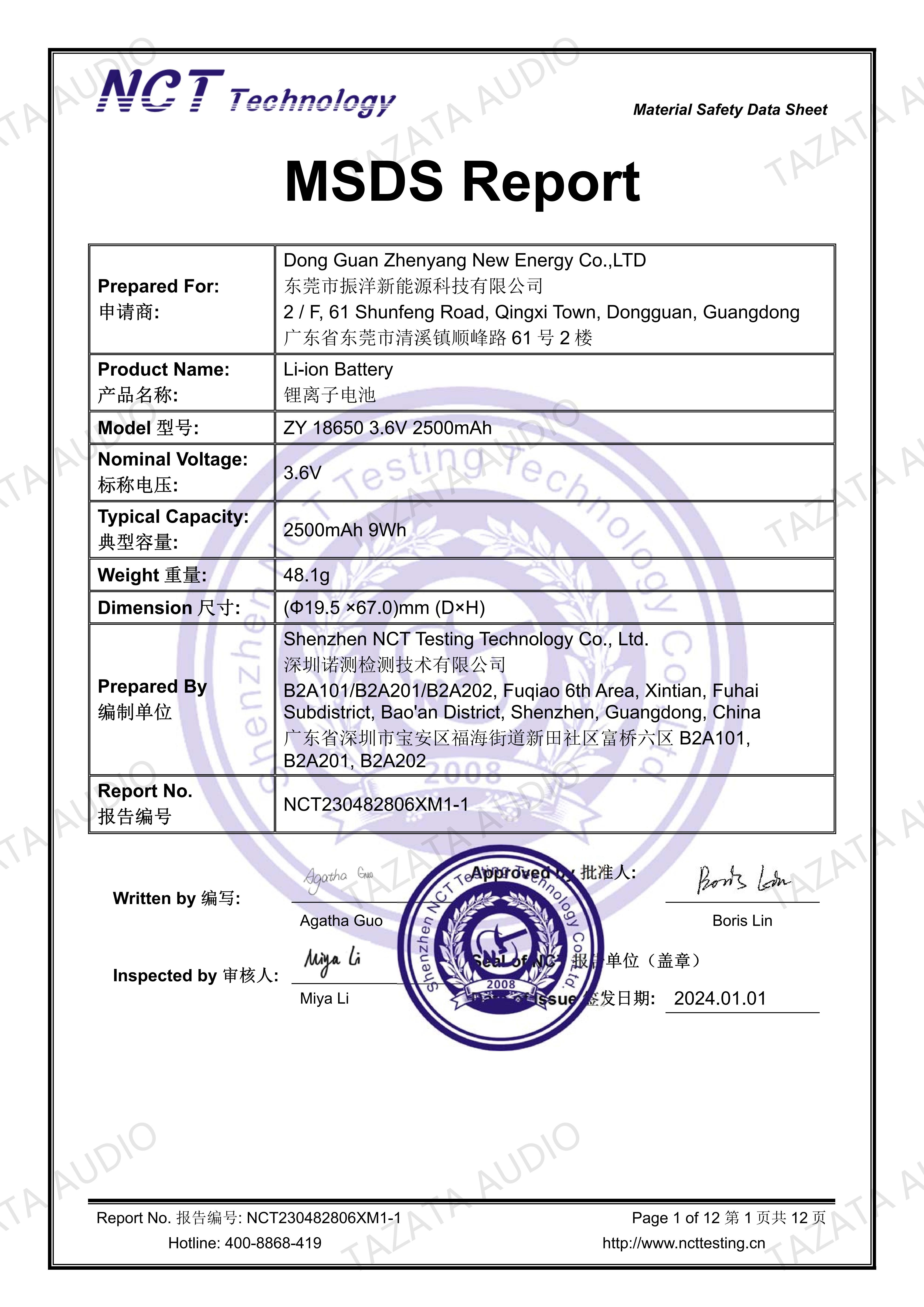 Shenzhen Anxon Technology Co.Ltd Сертификации