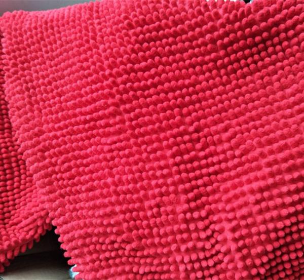 Microfiber 1200gsm Red Big Chenille 150cm Width Used Like Mats Gloves