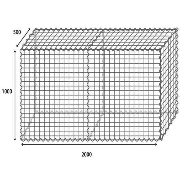 Galvanized Garden Fence Steel Gabion Cages For Retaining Wall