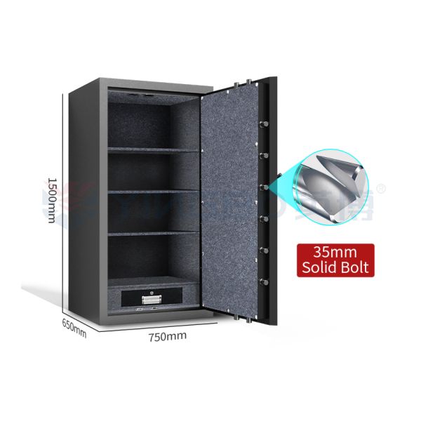 OEM Fireproof Safe Box Heavy Duty Anti Theft Alarm System Multiple Fire Prevention Design