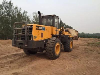 Ano de 16,5 toneladas 2008 da cubeta do carregador WA380 3.2m3 da roda de KOMATSU da segunda mão mini