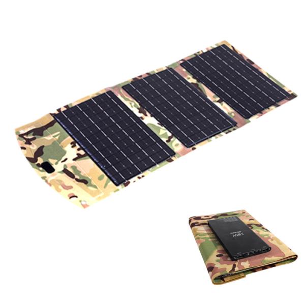 8000 MAH solar power bank with solar panel waterproof USB Type-C multi interface