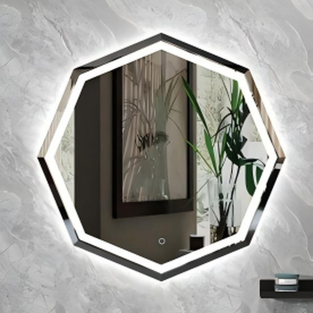 Modern Backlit Smart Bathroom LED Mirror Copper Free Anti Mist OEM