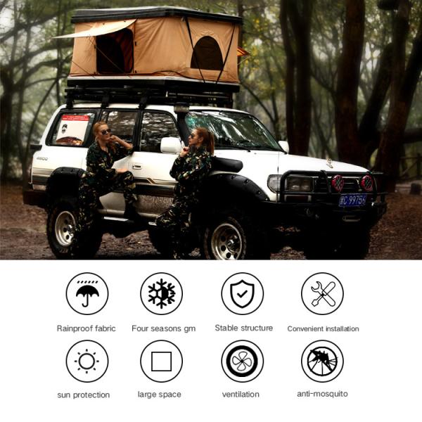 Человека лестницы 4 изготовителя OEM шатер Hardshell крыши автомобиля оптового алюминиевого располагаясь лагерем автоматический
