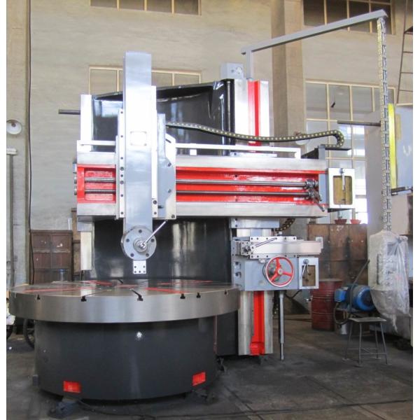 Alloy Wheel Vertical Turret Lathe Machine , Mini CNC Single Column Vertical Lathe