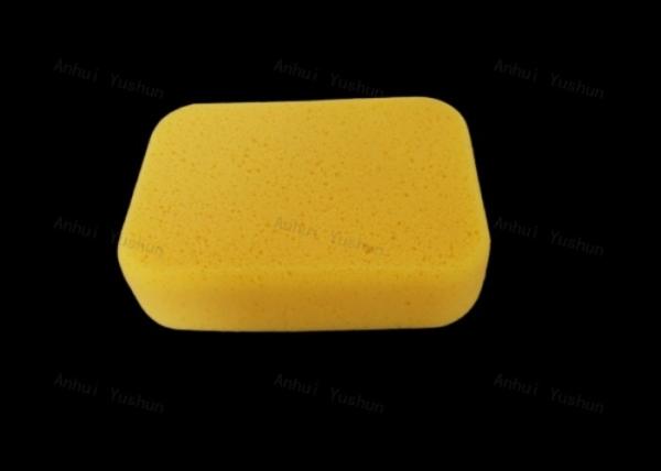 Medium Durable Tile Grout Sponge in Plastic Bag yellow color use for cleaning