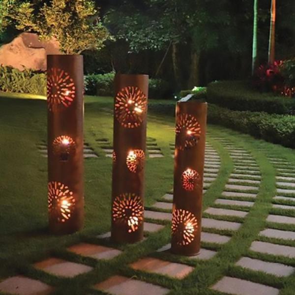 Dustproof Corten Steel Outdoor Led Bollard Lights Illuminate Your Outdoor Space