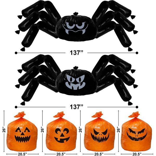 Лист лужайки тыквы паука хеллоуина слон кладут оформление в мешки партии
