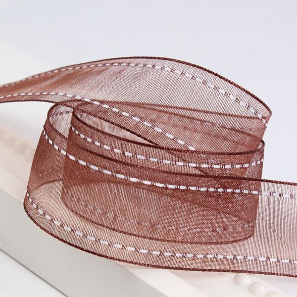 25мм покрытие 38мм сшитая полиэстерная лента для цветочных подарков