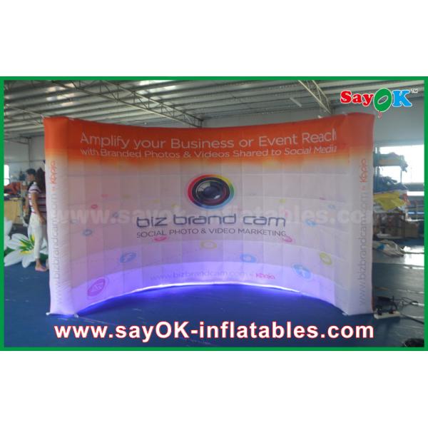 Event Booth Displays 3 X 1.5 X 2.3 M Led Wall Inflatable Photobooth With Printing