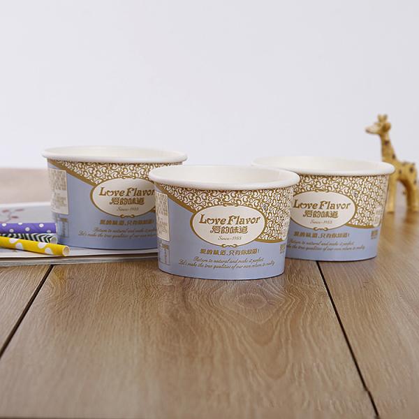 Food Grade Ice Cream Paper Bowl Custom Printed Cup with Different Size and Customized