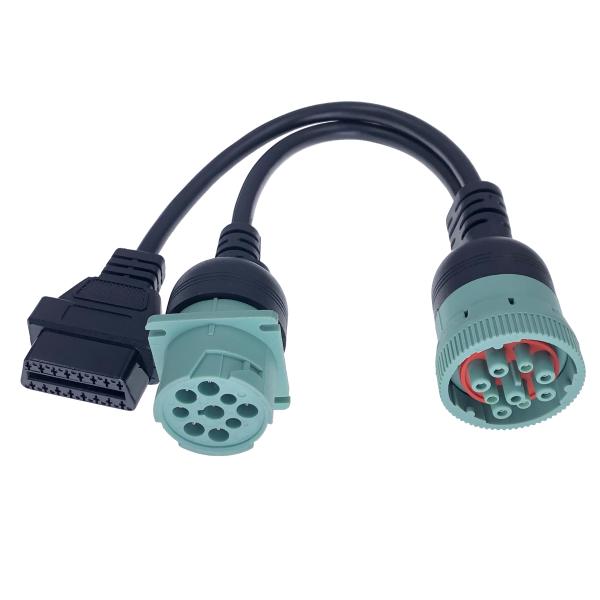 AOTAI Red OBD2 16 Pin To FCA 12-8 Connector Cable for Autel Chrisler Chrysler Big Temperature Range -30°C- 80°C